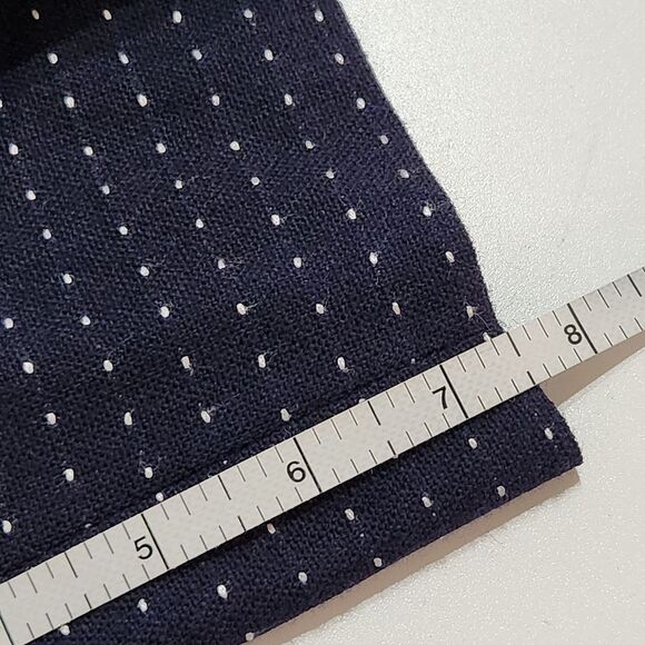 Anne Klein II Vintage 90s Wool Shorts Pleated Navy/White Dashes Women's Size 10 - Picture 12 of 13